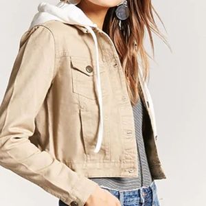 [FOREVER 21] Cropped Denim Jacket